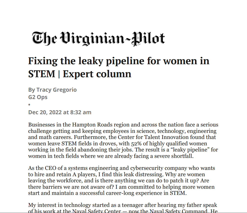 Fixing the leaky pipeline for women in STEM